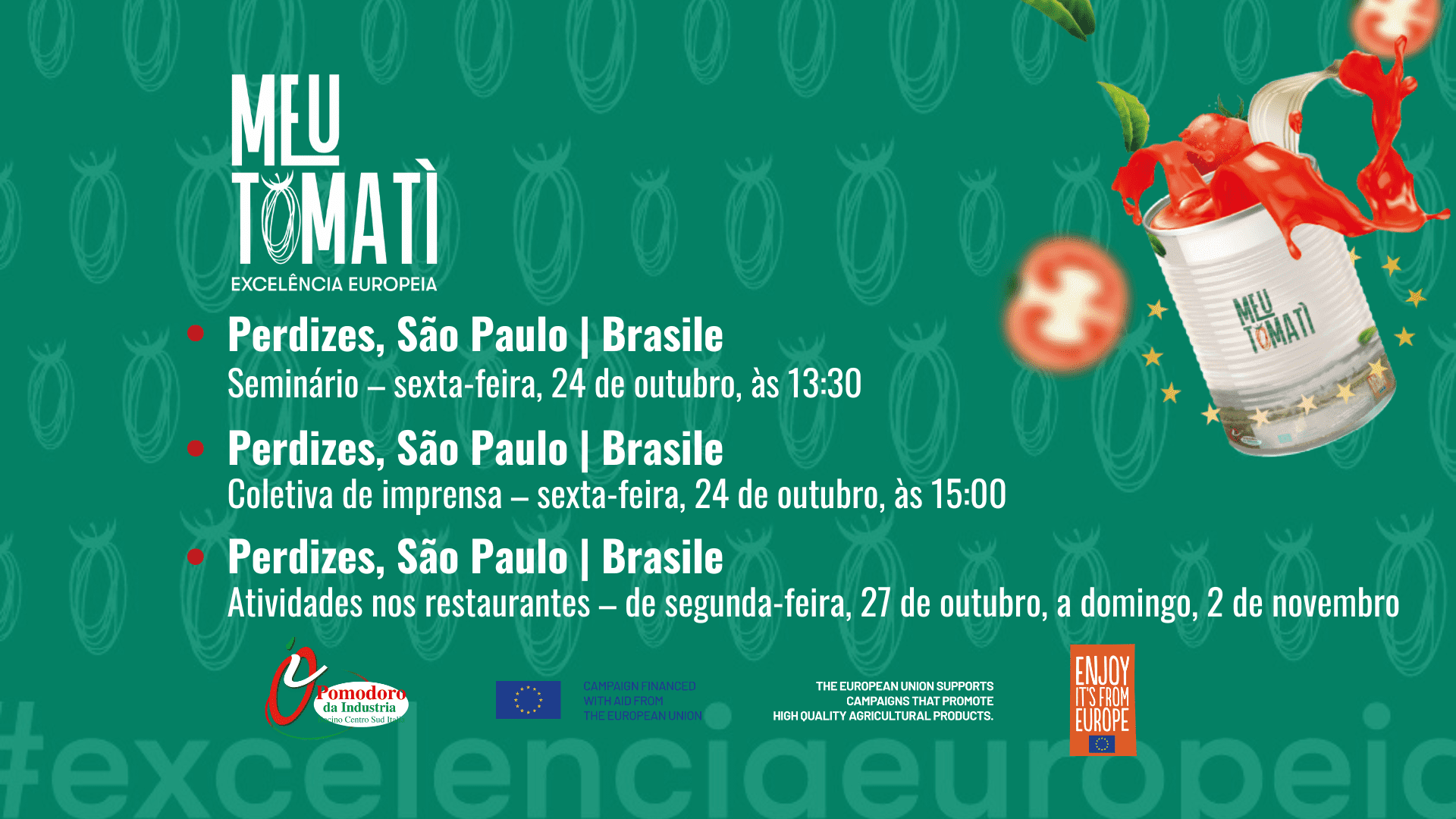 MEU TOMATÌ leva o tomate italiano a São Paulo: seminários, coletiva de imprensa e semanas nos restaurants