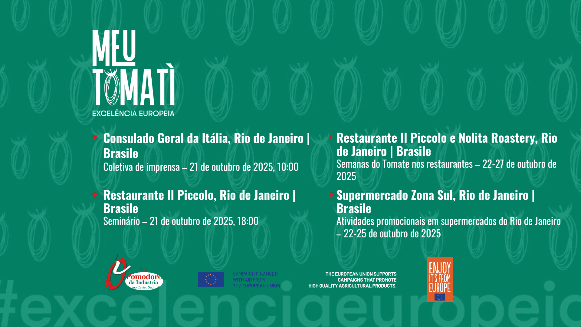 MEU TOMATI' chega ao Rio de Janeiro: Uma viagem de sabor e tradição